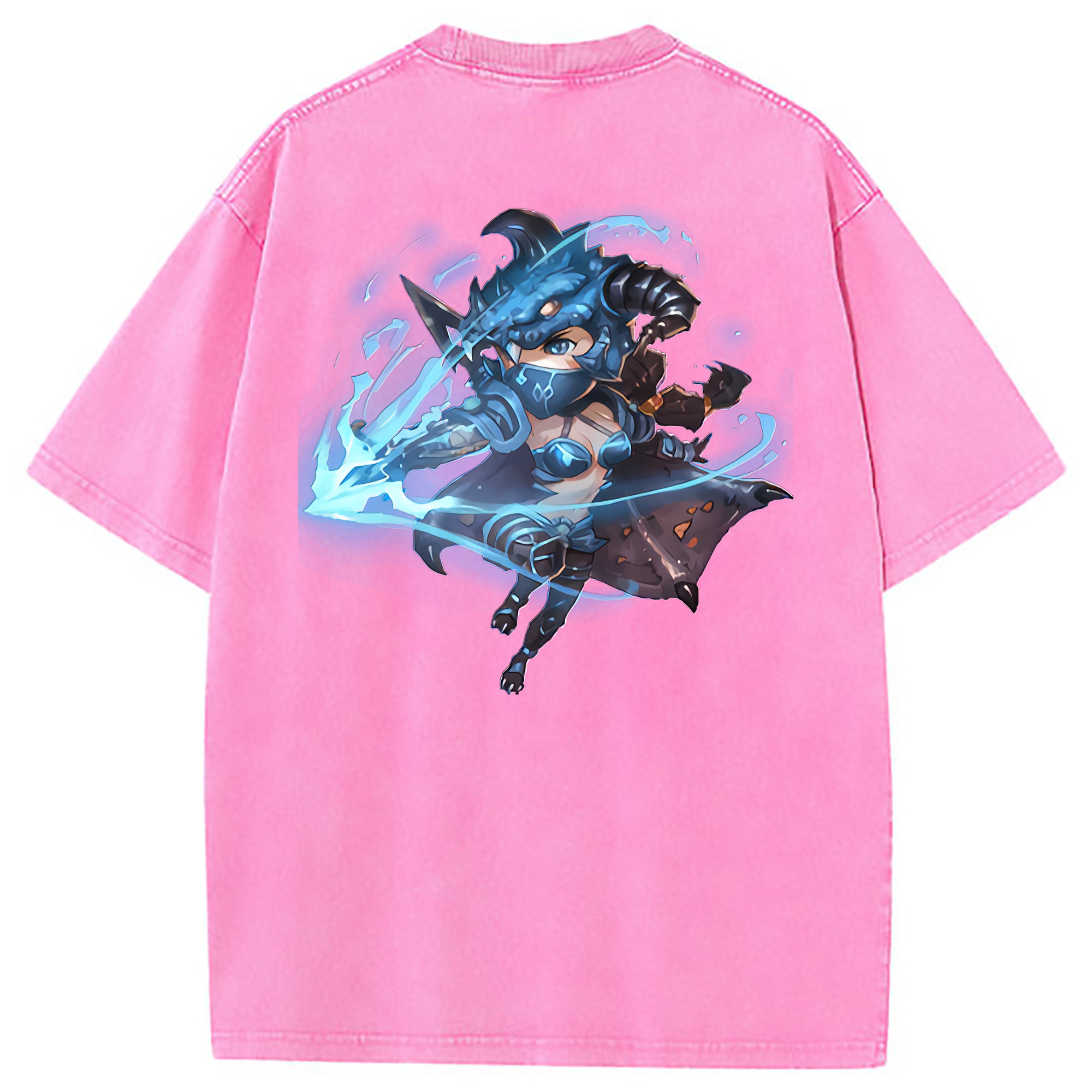 （画像用） リーグ・オブ・レジェンド League of Legends LOL 綿100% ヴィンテージ風 半袖Tシャツ（背面プリント）